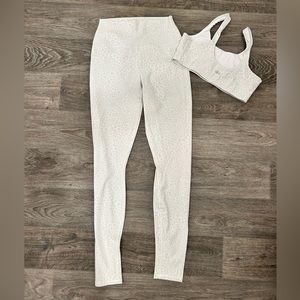 Alo White Leopard Set Brand New